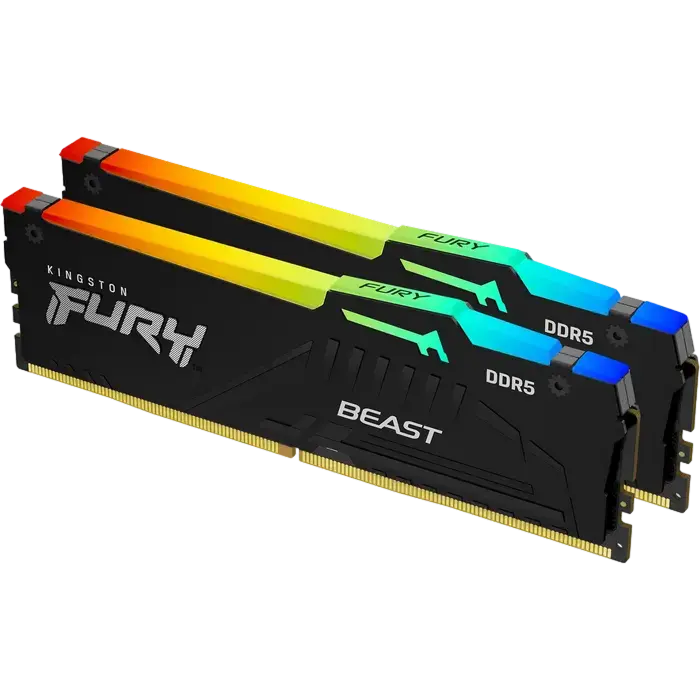.64GB DDR5-5600MHz  Kingston FURY Beast RGB (Kit of 2x32GB) (KF556C36BBE2AK2-64), CL36-38-38, 1Rx8,