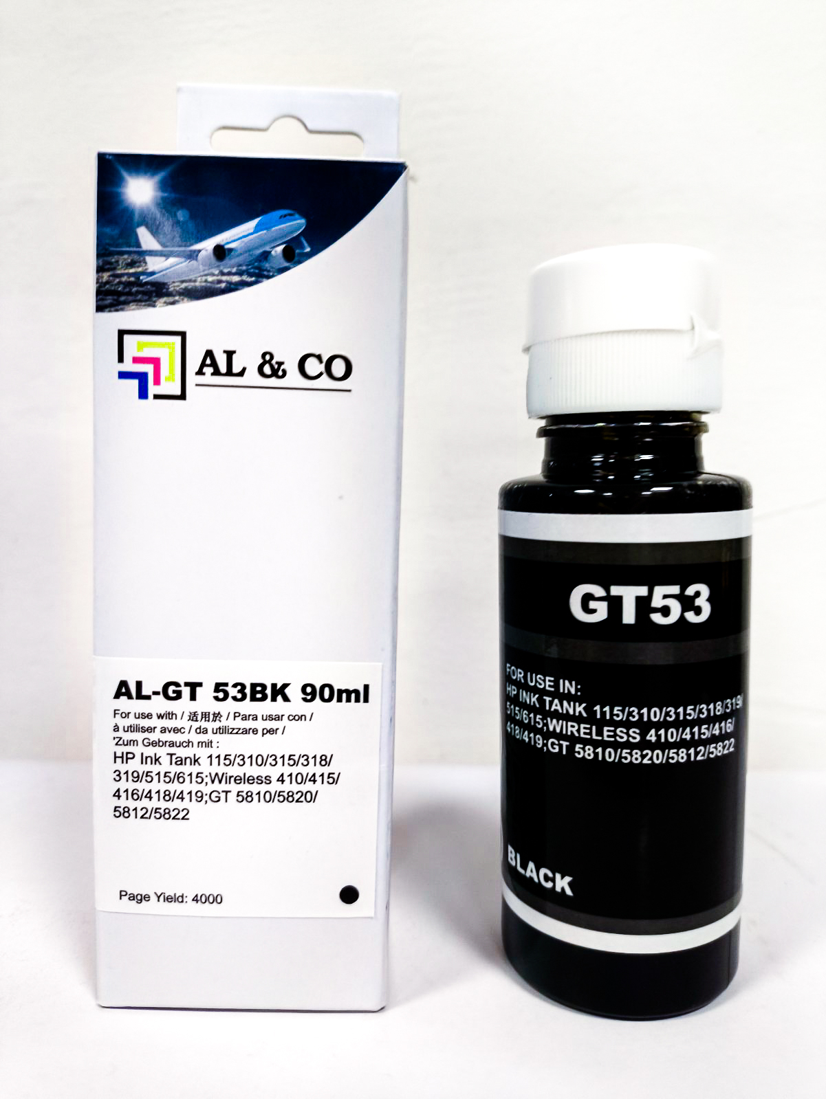 Cerneală HP Premium compatibilă GT-53 Pigment Black for Ink Tank 1xx/3xx/4xx/Smart Tank 2xx/3xx/4xx/5xx/6xx/7xx/5xxx/7xxx/Smart Tank Plus 5xx/6xx/GT 5810/5820 (90 ml)