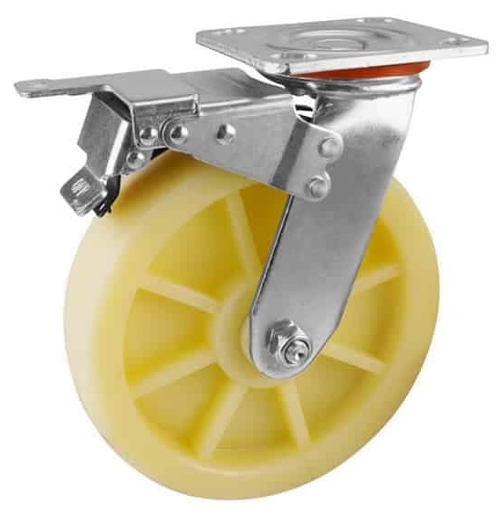 Roata pentru carucior rotativa cu frana 190mm 380kg Tolsen