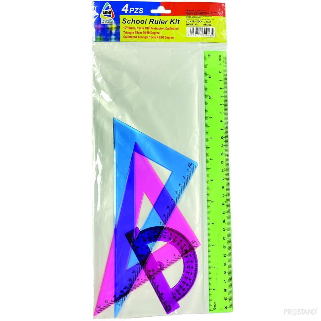 Set rigle 4buc 10046-431 / PAC2136-2018 / AR051 30cm incolor