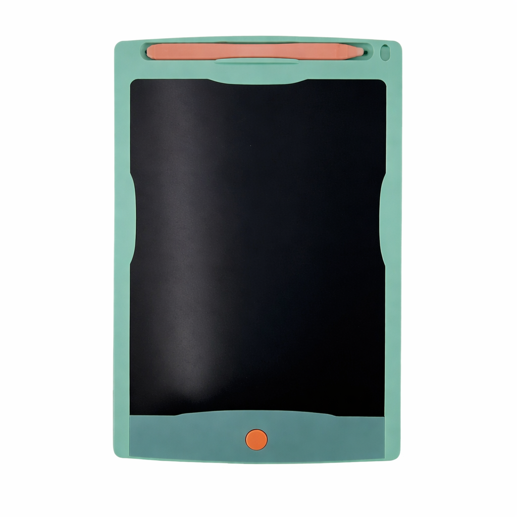 Tableta scris LCD, 10 inch, verde, tabla magnetica digitala pentru copii, ecran reutilizabil pentru desen si scriere, cu stylus si blocare ecran, jucarie educativa 3+ ani
