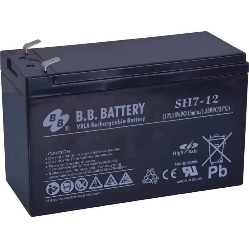Acumulator UPS B.B. SH7-12, 12V 7