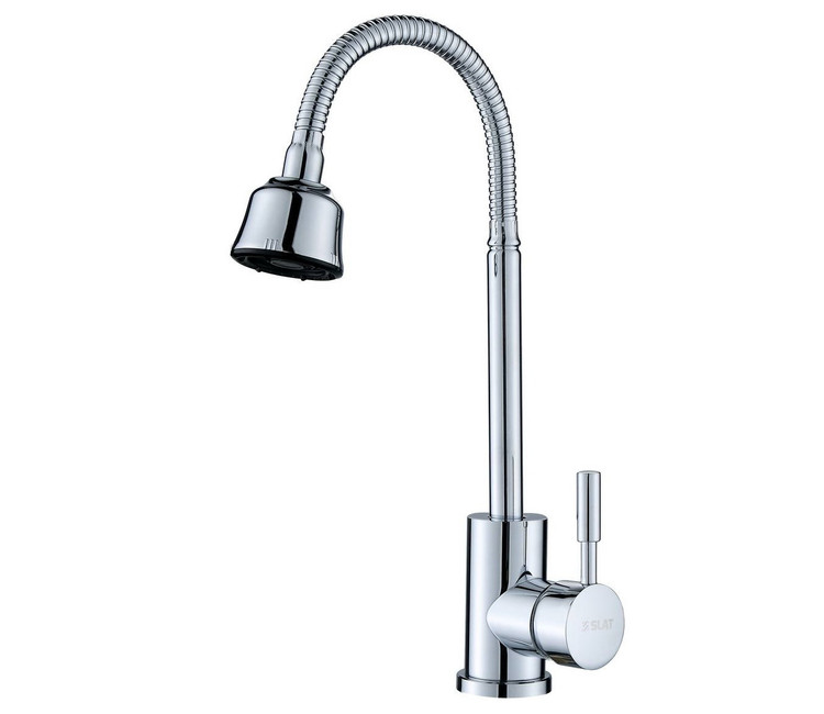 Baterie de bucătărie SLAT MLT-40201CR – pipă pivotantă Ø35 crom (fără furtunuri)