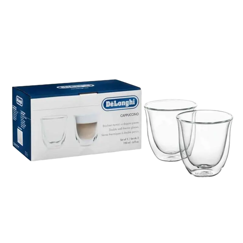 Set de pahare De'Longhi 190 ml 2 buc, Transparent
