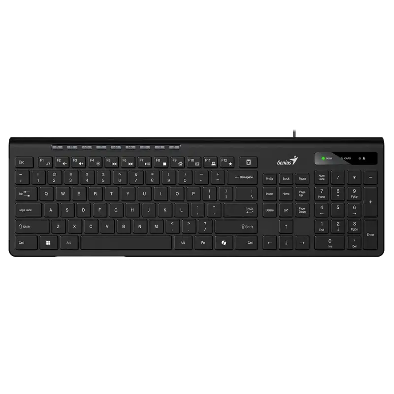 Tastatură Genius SlimStar 230 II, Cu fir, Negru