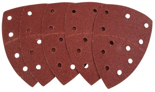 Set 5 discuri abrazive pentru slefuit 102х151mm #150 triunghi Tolsen