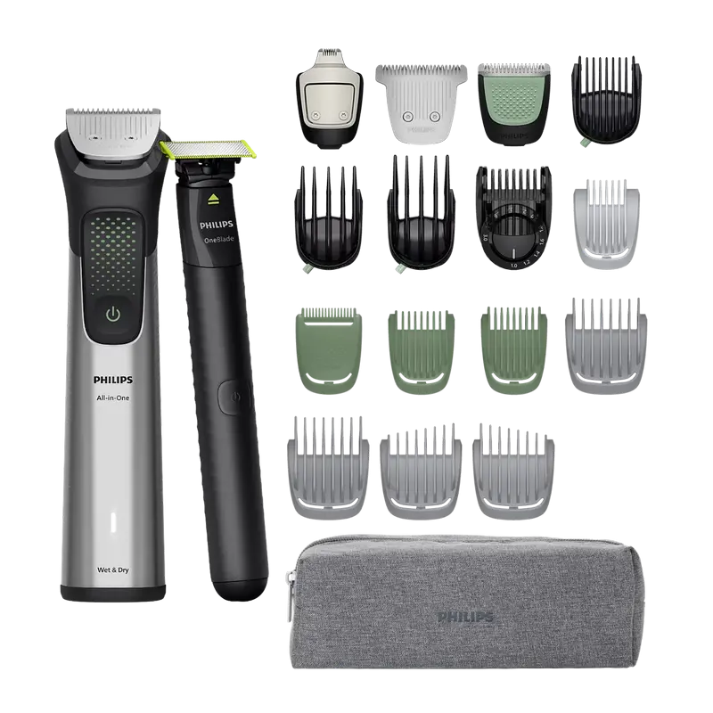 Trimmer pentru bărbați Philips MG9557/15, Argintiu