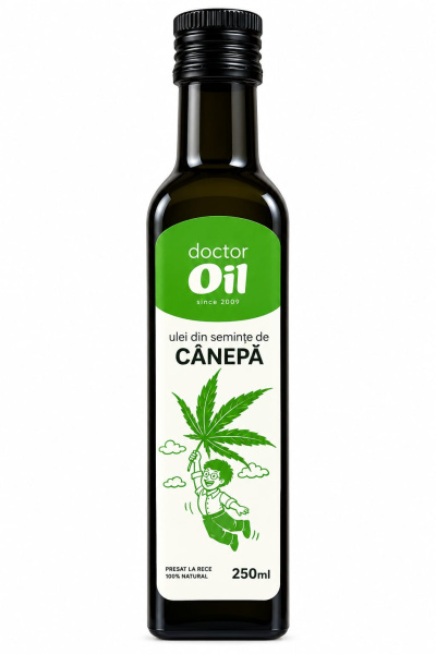 Ulei din seminte de canepa, presat la rece, 250 ml