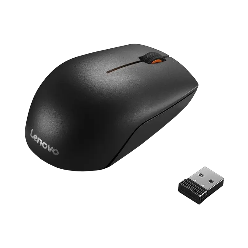 Mouse Wireless Lenovo 300 Compact, Negru