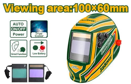 Mască de sudură cu auto-întunecare și True Color 100x60mm Jadever JDWH3503