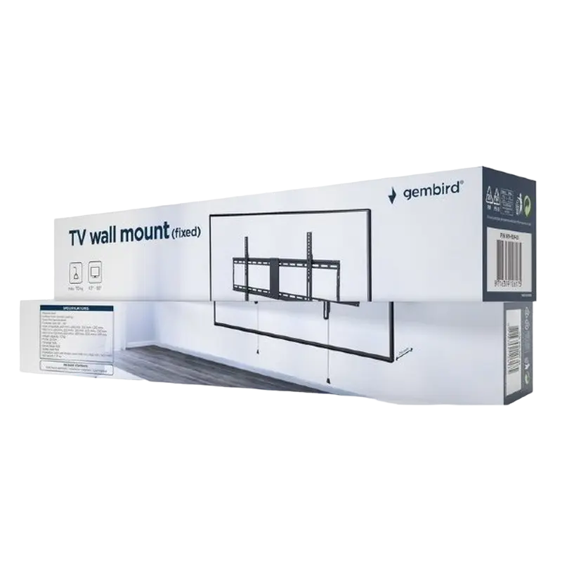 Suport TV de perete Gembird WM-90F-01, Negru