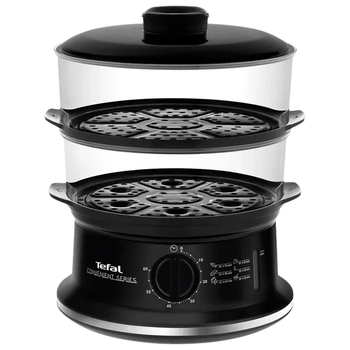 Aparat de gătit cu aburi Tefal Convenient, Negru
