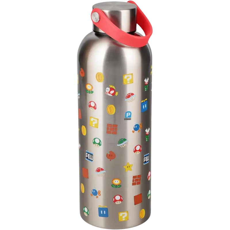 Sticla de apa Paladone Super Mario, Oțel Inoxidabil