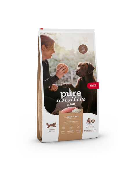 MERA	Hrană uscată câini pure sensitive ADULT Turkey & Rice12,5kg/56750