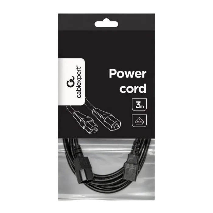 Cablu de alimentare Cablexpert PC-189-VDE-3, 3 m, Negru