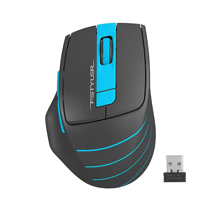 Mouse Wireless A4Tech FG30S, Gri/Albastru