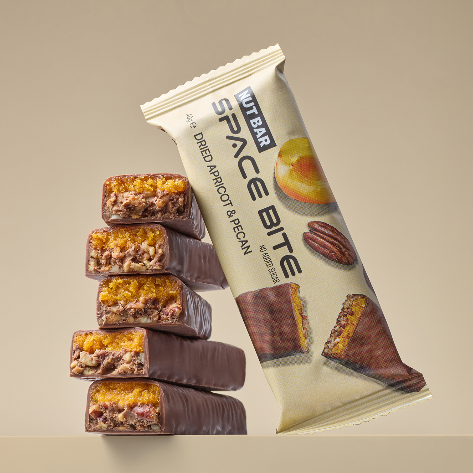 10x Batonașe energizante SpaceBite, nuci pecan-caise, fără zahăr