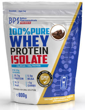 100% Pure Whey Protein Isolate Chocolate 800 g | Balkan Pharmaceuticals