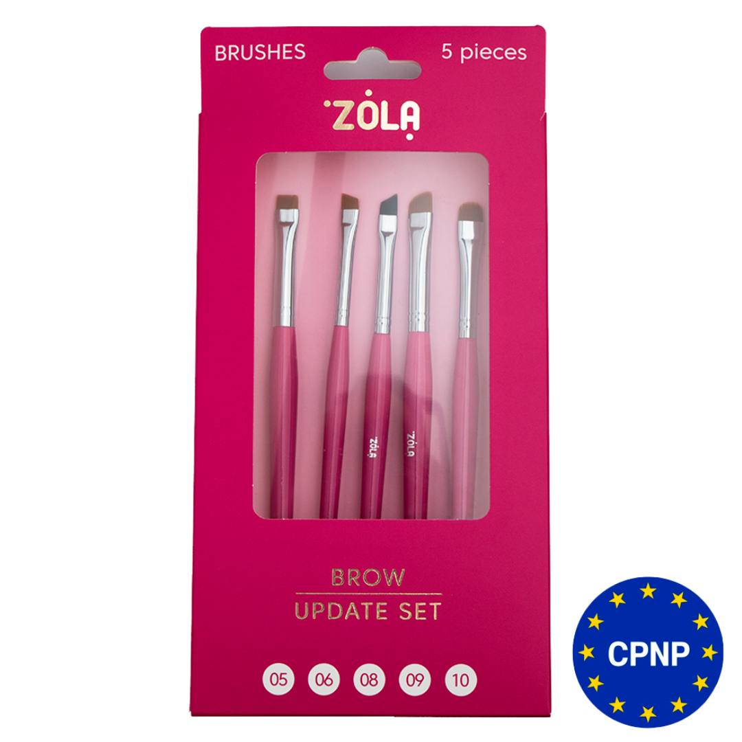 Set de pensule pentru sprâncene ZOLA - Brow Update Set (5 buc.)