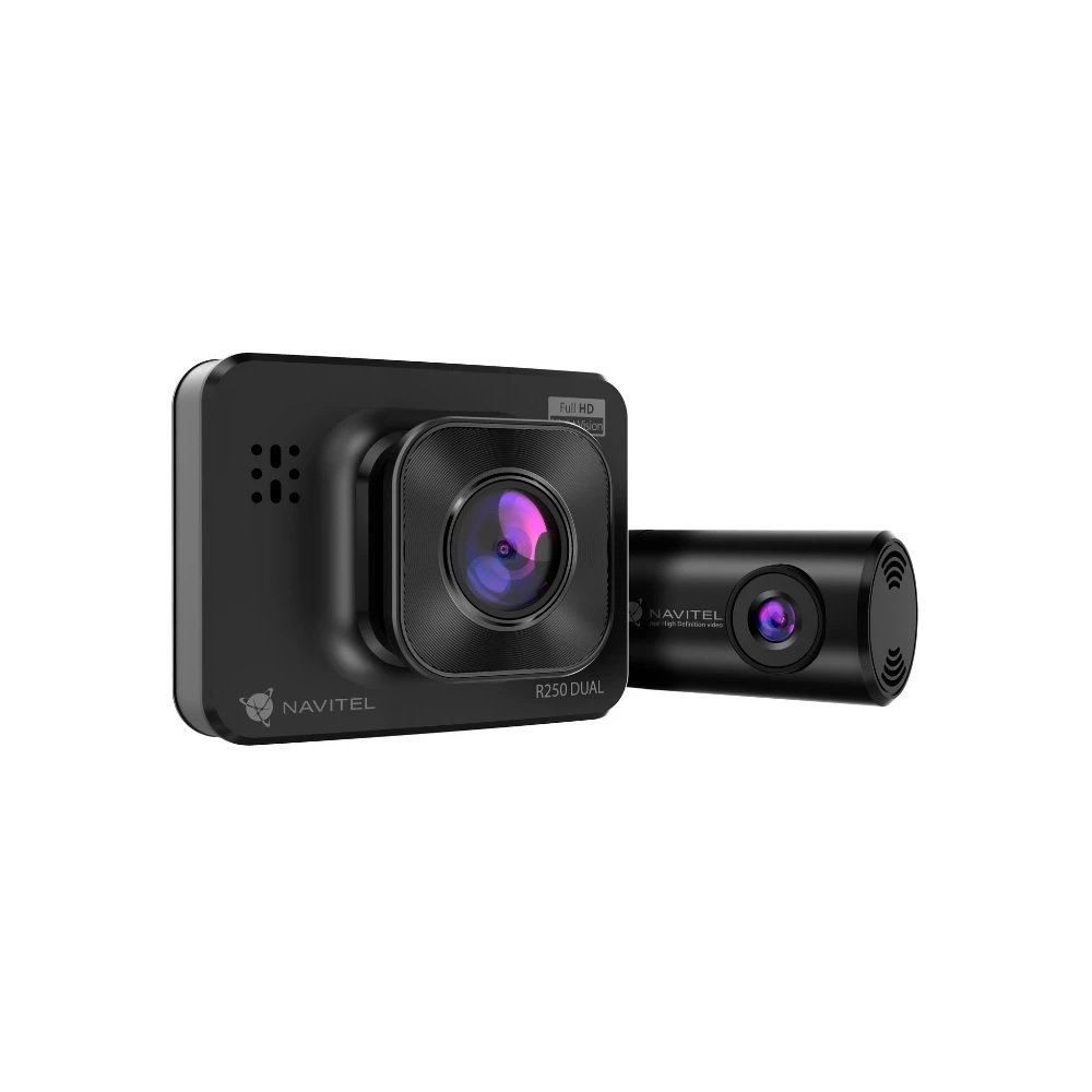 Cameră dublă de bord Navitel R250 + cameră video pentru marșarier