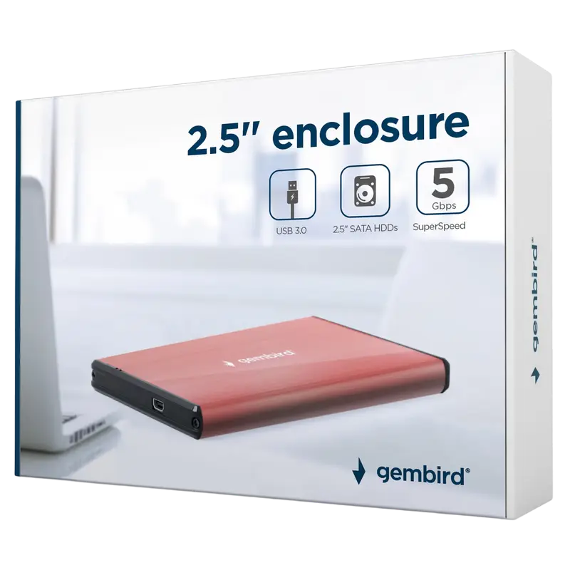 Carcasă externă Gembird EE2-U3S-3-P, Roz (EE2-U3S-3-P)