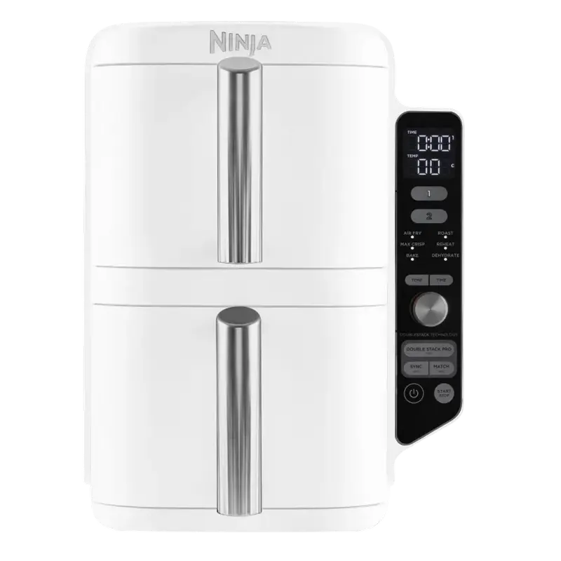 Friteuză cu aer cald Ninja Double Stack XL SL400EUWH, Alb