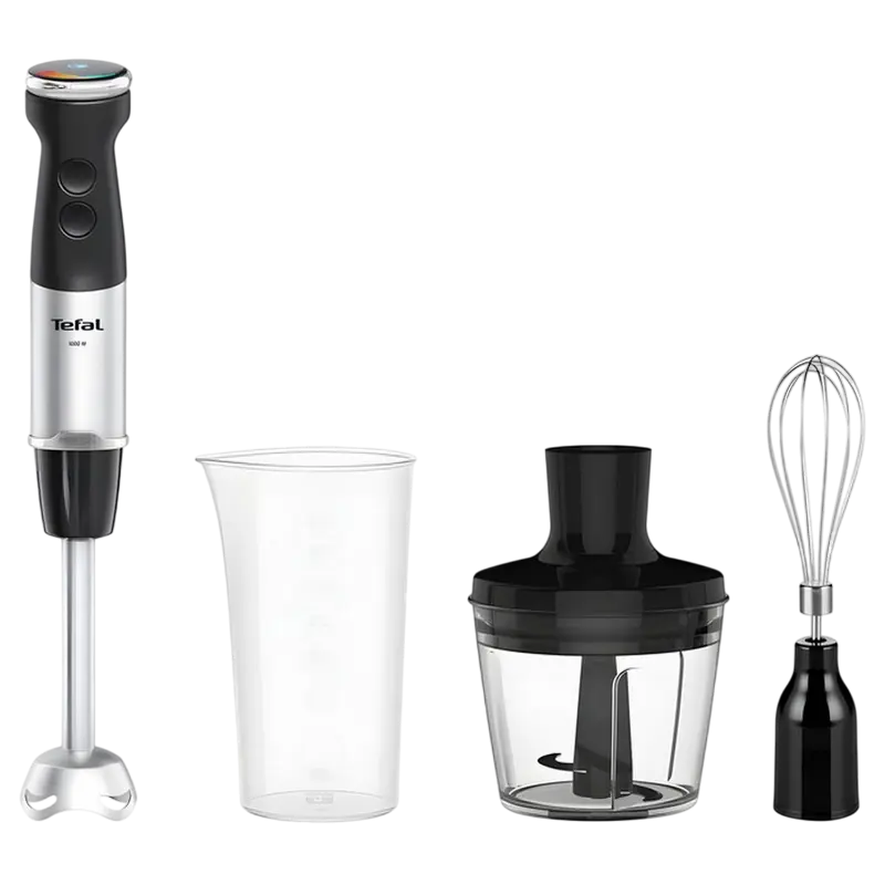 Blender de mână Tefal HB673830, Negru | Oțel inoxidabil