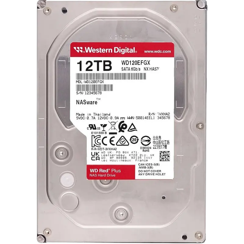 Unitate HDD Western Digital WD Red Plus, 3.5", 12 TB <WD120EFGX>
