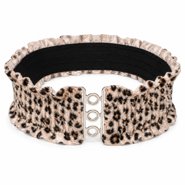 Brâu damă elastic cu print leopard