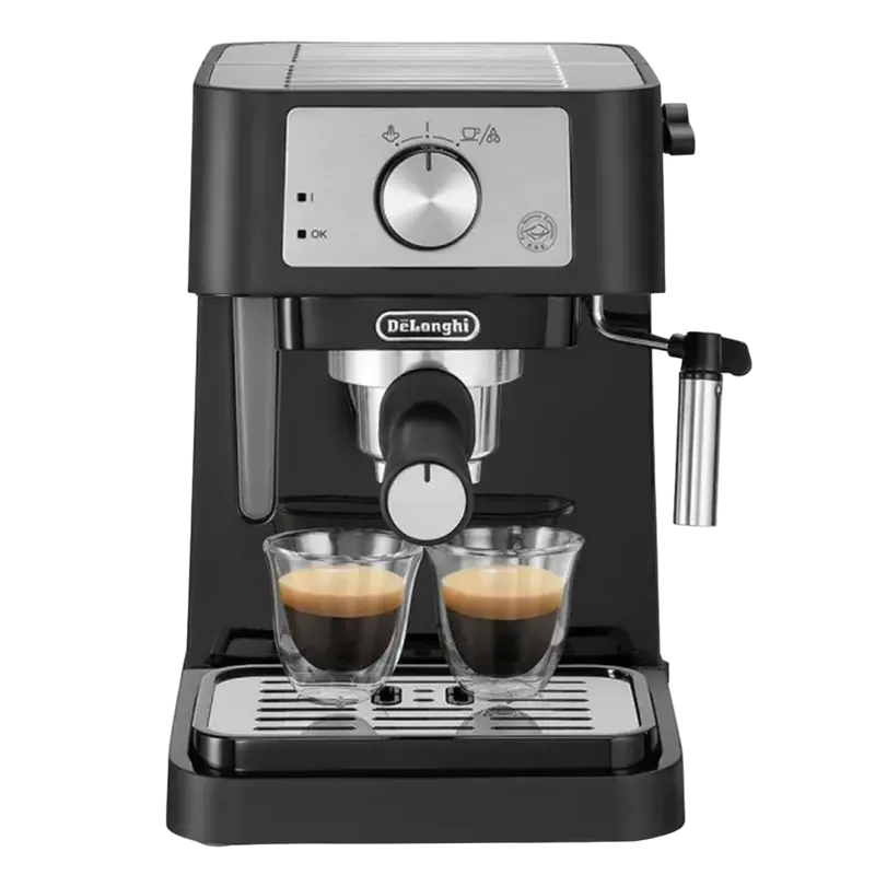 Cafetiera manuala DeLonghi EC260BK, 1100W, Negru