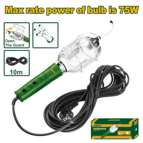 Lampă portabilă (lampa de lucru) 75W E27 cu cablu 10m 980g JDFL30001 Jadever