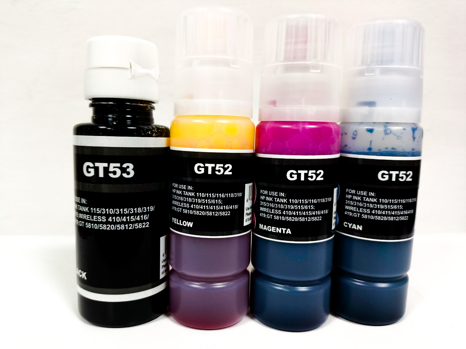 Cerneală HP Premium compatibilă GT-53/52 BK/C/M/Y SET(4 culori) Ink Tank 1xx/3xx/4xx/Smart Tank 2xx/3xx/4xx/5xx/6xx/7xx/5xxx/7xxx/Smart Tank Plus 5xx/6xx/GT 5810/5820 300ml