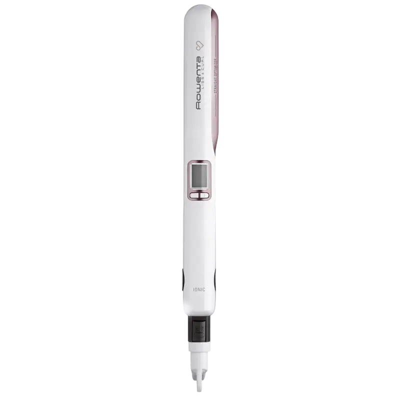 Placă de îndreptat părul Rowenta Premium Care Liss & Curl SF7660F0, Alb | Roz
