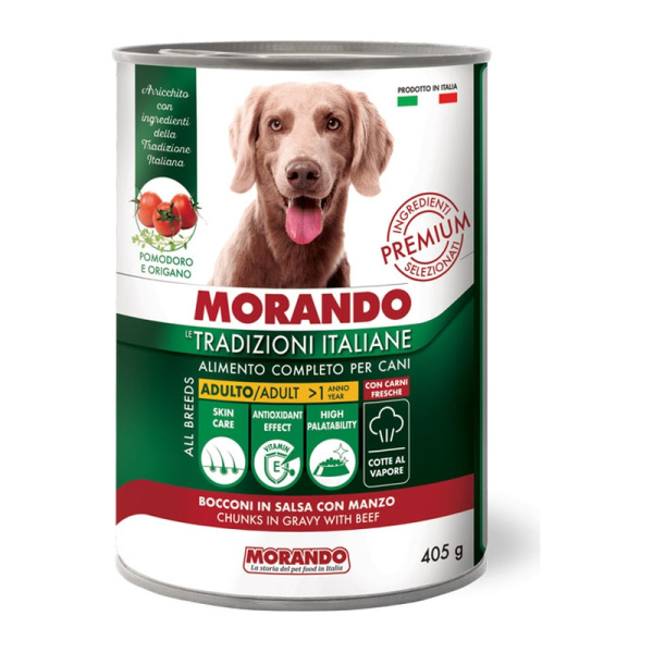 MORANDO  Hrană umedă  pentru cainiMORANDO LE TRADIZIONI ITALIANE Cane BEEF (Carne de vită)405g