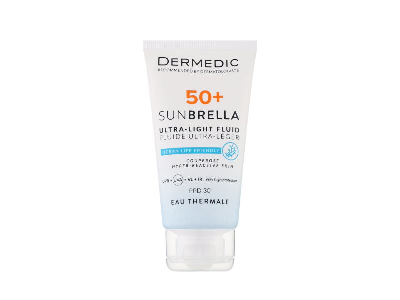 Dermedic sunbrella fluid protectie solara SPF50 ten reactiv/cuperos 40ml