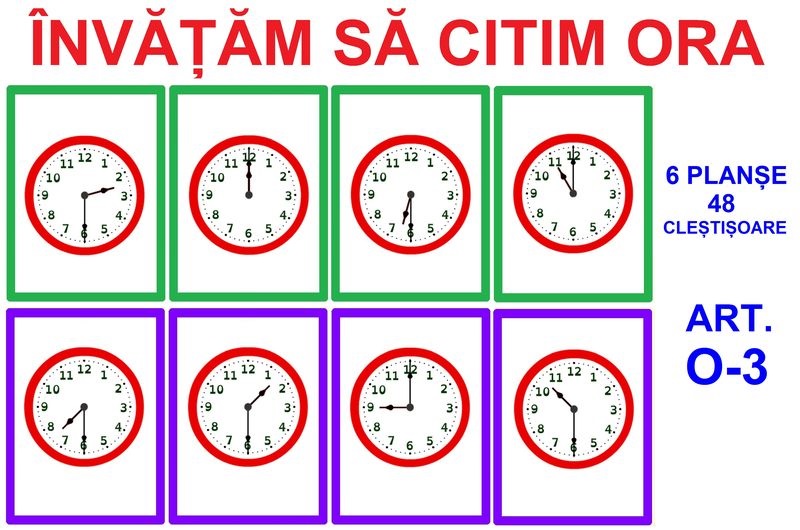 O-3 Joc cu cleşte Învăţăm să citim ora