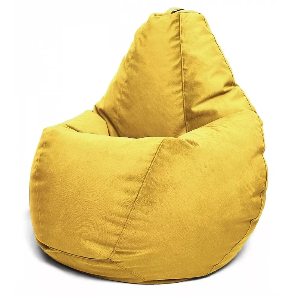 Fotoliu BeanBag din velur Maserrati, marimea "XL" culoarea galbena