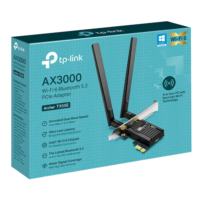 Adaptor PCle TP-LINK Archer TX55E, PCI-E