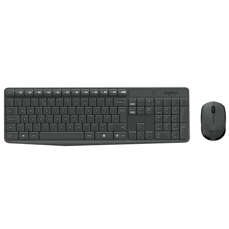 Set Tastatură + Mouse Logitech MK235, Fără fir, Gri