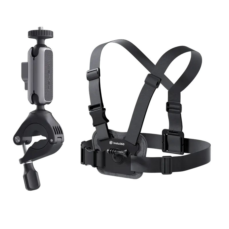 Suport pe volan și piept Insta360 Bike Bundle V2, Negru