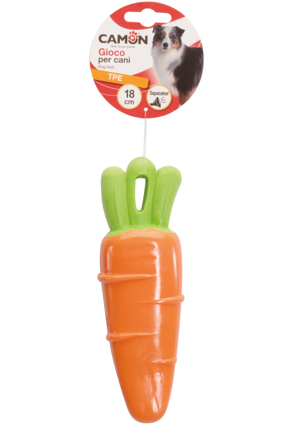 CAMON carrot with squeaker, jucărie pentru câini