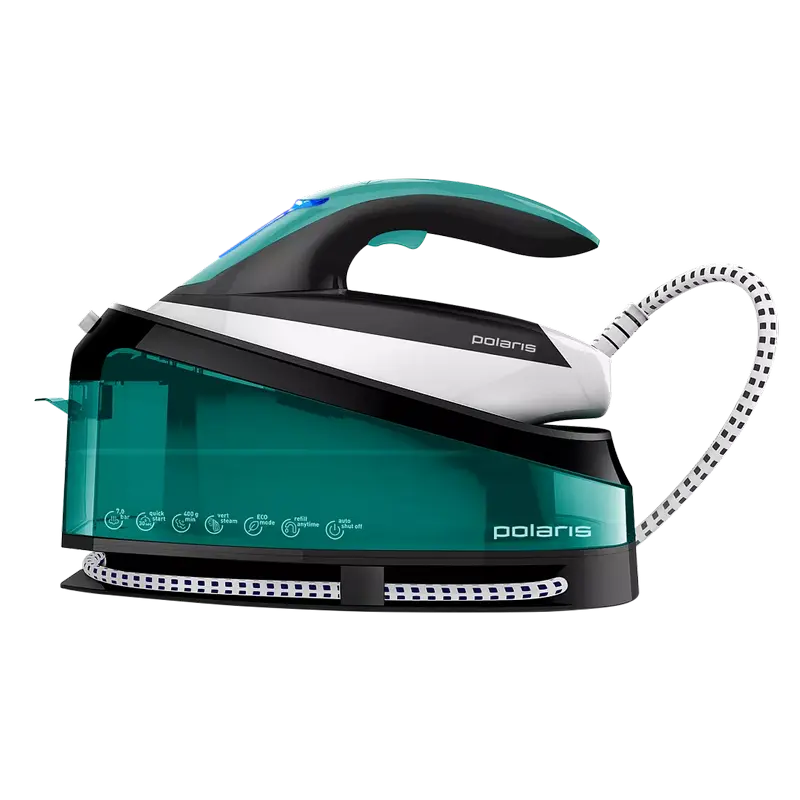 Fier de călcat cu generator de abur Polaris PSS7510K, 3000W, Verde | Alb
