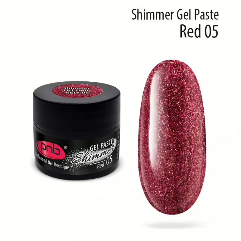 05/Shimmer Gel Paste 05, Red PNB, 5ml