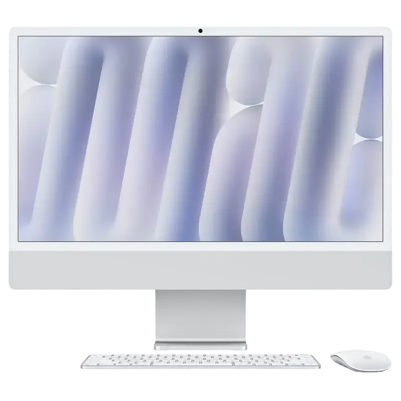 Computer All-in-One Apple iMac A3137 Nano-texture glass, 24", M4 with 10-core CPU and 10-core GPU, 32GB/1024GB, macOS Sequoia, Argintiu