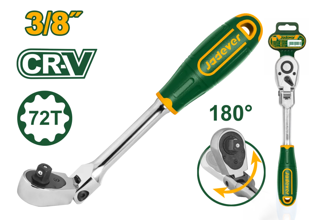Cheie cu clichet și cap articulat flexibil 3/8" JDRW4238 Jadever