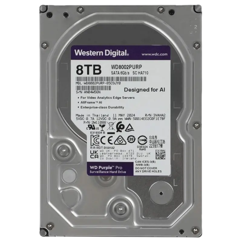 Unitate HDD Western Digital WD Purple Pro, 3.5", 8 TB <WD8002PURP>