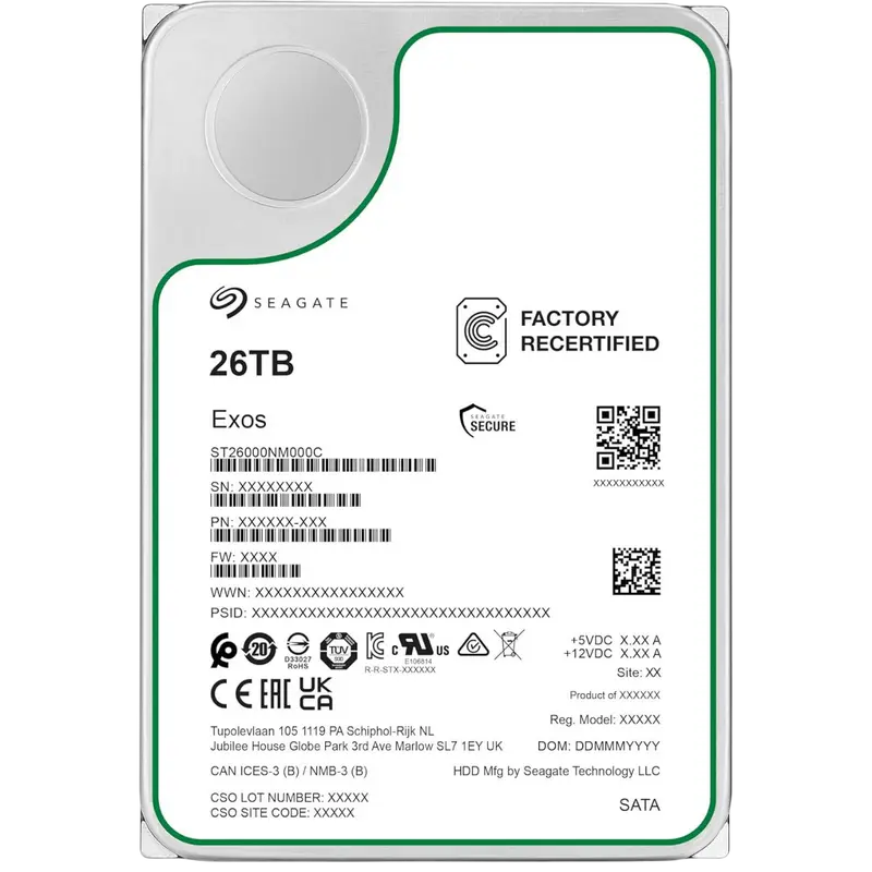 Unitate HDD Seagate Exos, 3.5", 26 TB <ST26000NM000C-FR>