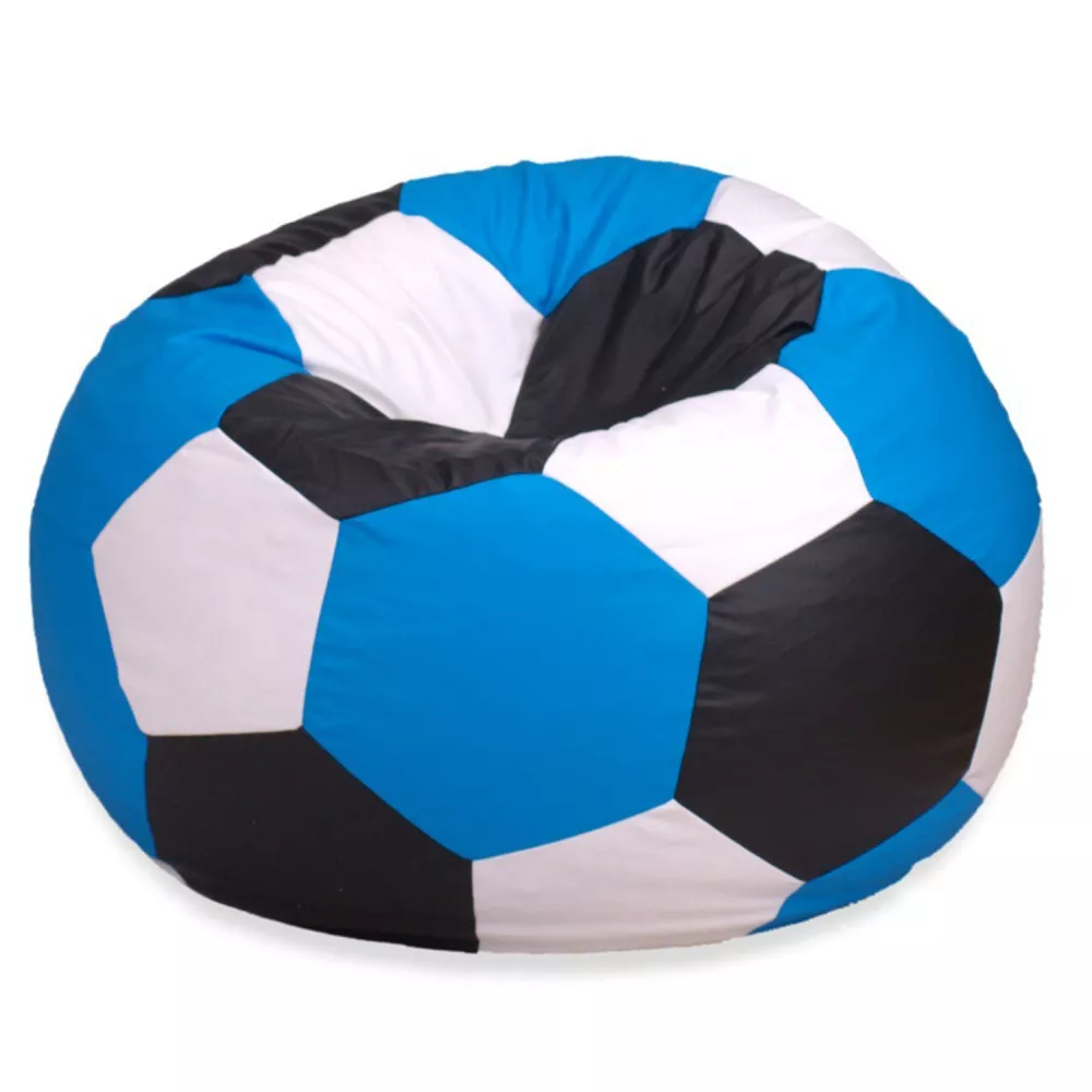 BeanBag Minge din Ecopiele Mărime XXL, culoarea albastru,alb,negru