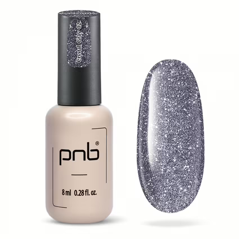 UV/LED Oja semipermanentă reflectorizantă SHOCK EFFECT 02 Crystal PNB, 8 ml