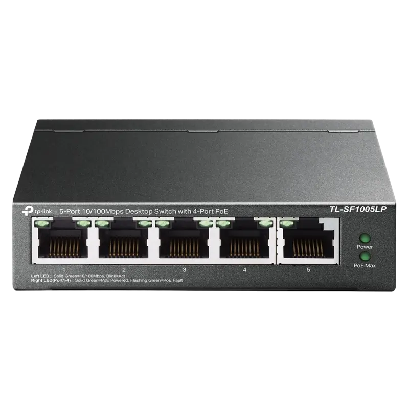 Comutator PoE TP-LINK TL-SF1005LP, 4x IEEE 802.3af